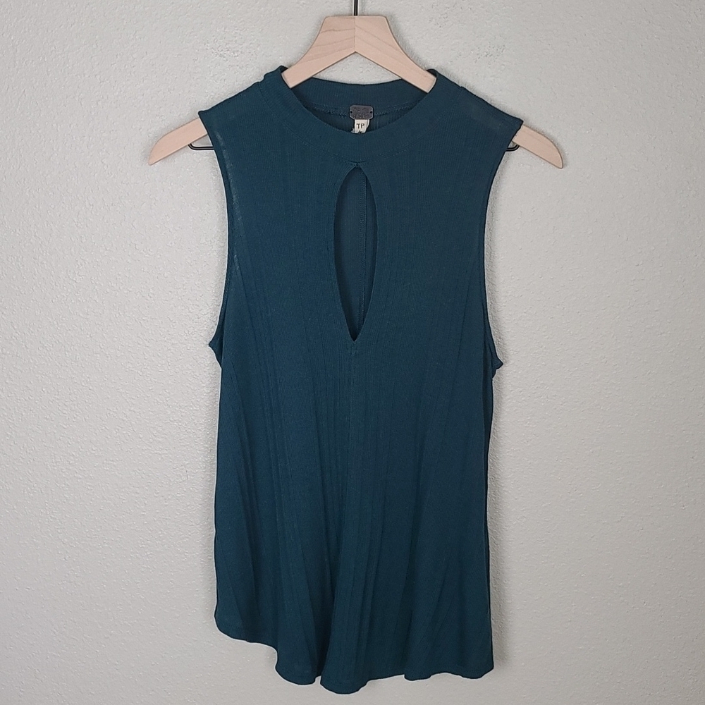 Free People Fayed Ribbed Keyhole Tank Top - Picture 2 of 7